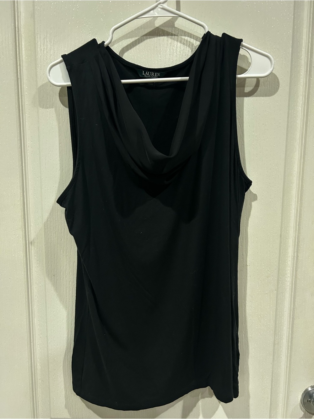 Lauren Ralph Lauren Black Cowl Neck Sleeveless Camisole